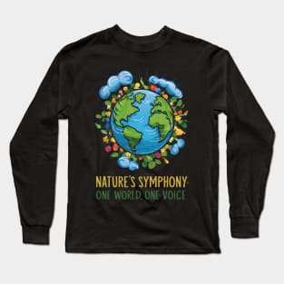"Nature's Harmony: One World, United Voice" Long Sleeve T-Shirt